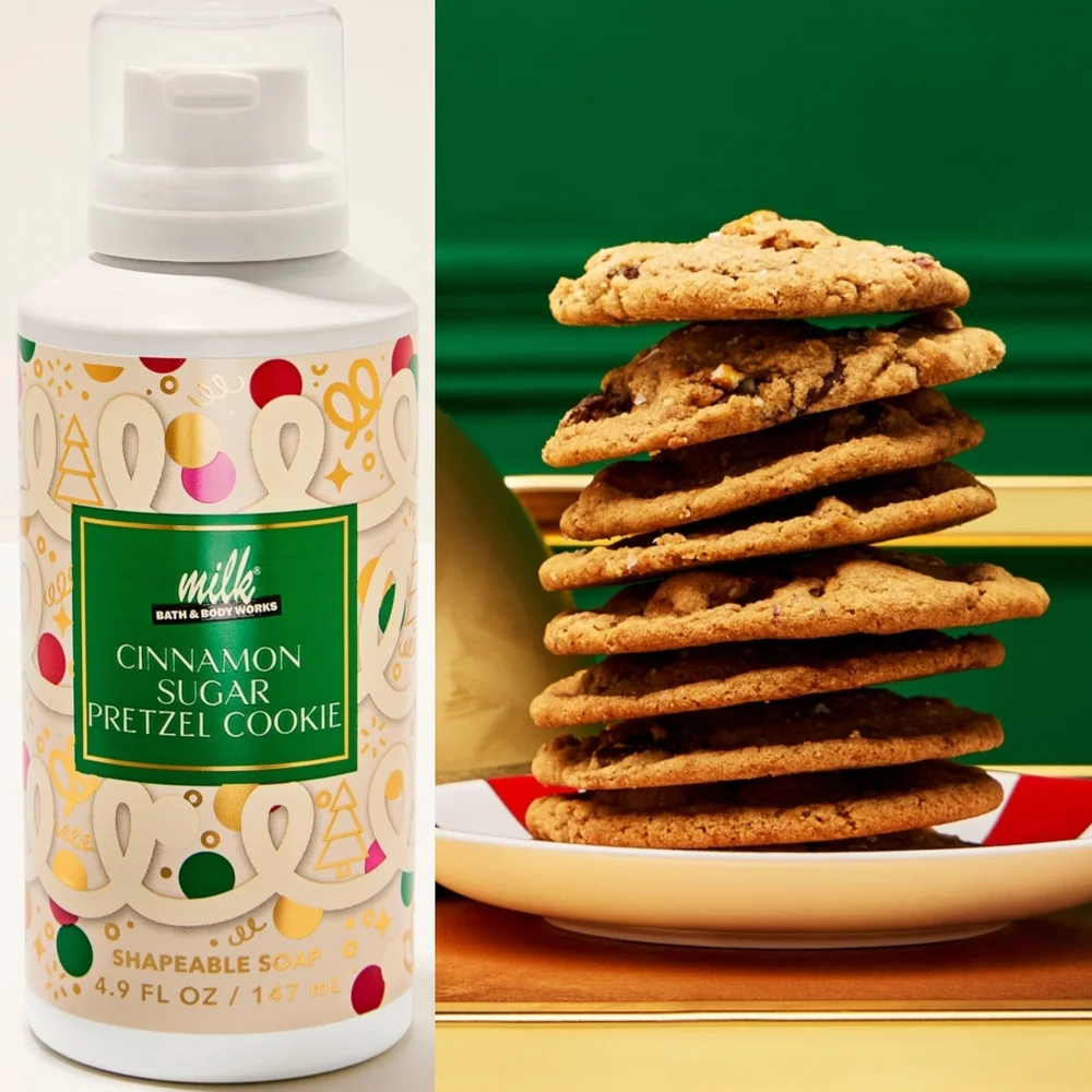 Bath & Body Works Milk Bar Cinnamon Sugar Pretzel Cookie Shapeable Soap NEW